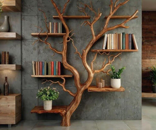 wood hanging shelves