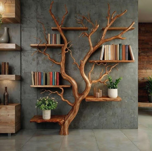 wood hanging shelves